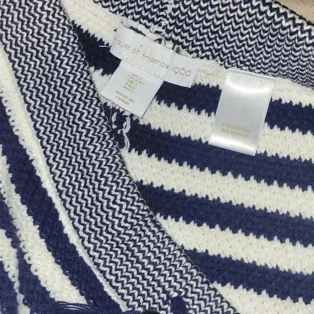 NWT HOUSE OF HARLOW 1960 Navy Striped Sleeveless Top & Shorts 2 Piece Set large - Picture 5 of 8